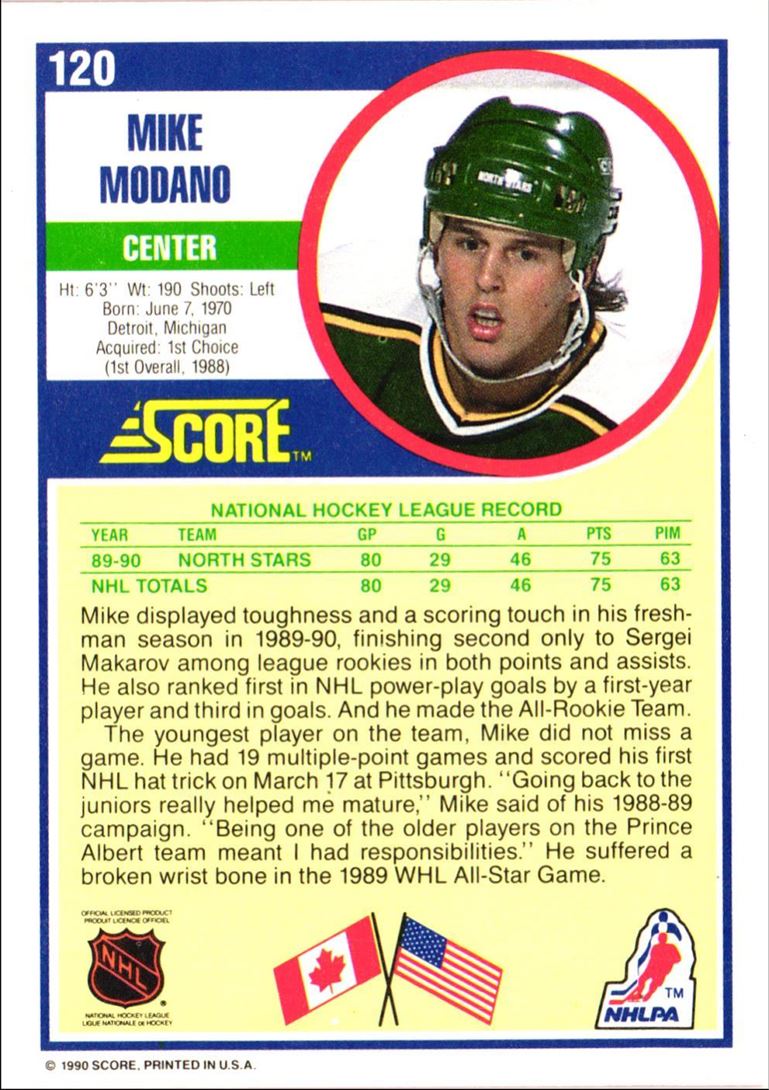 1990 Score Mike Modano