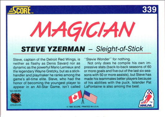 1990 Score Steve Yzerman
