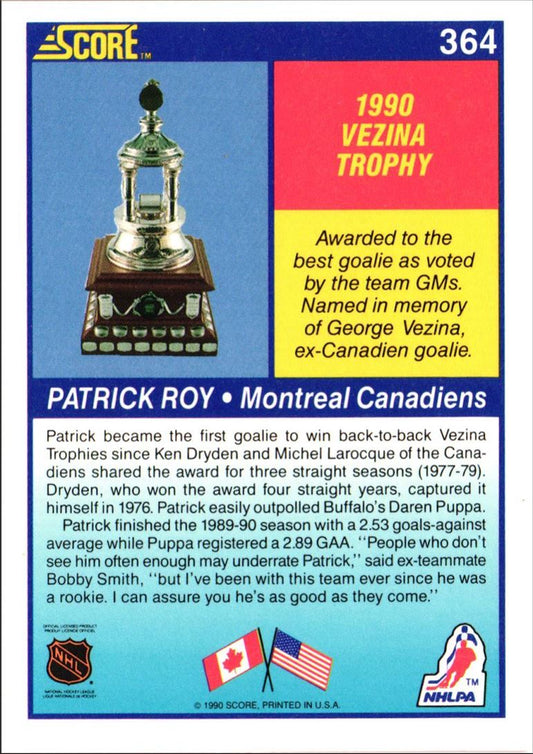 1990 Score Patrick Roy