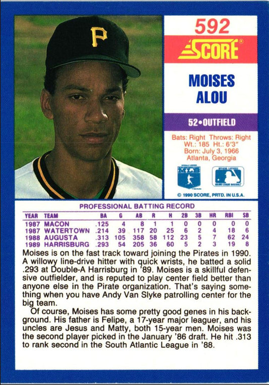 1990 Score Moises Alou