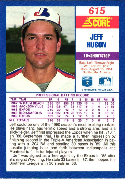 1990 Score Jeff Huson