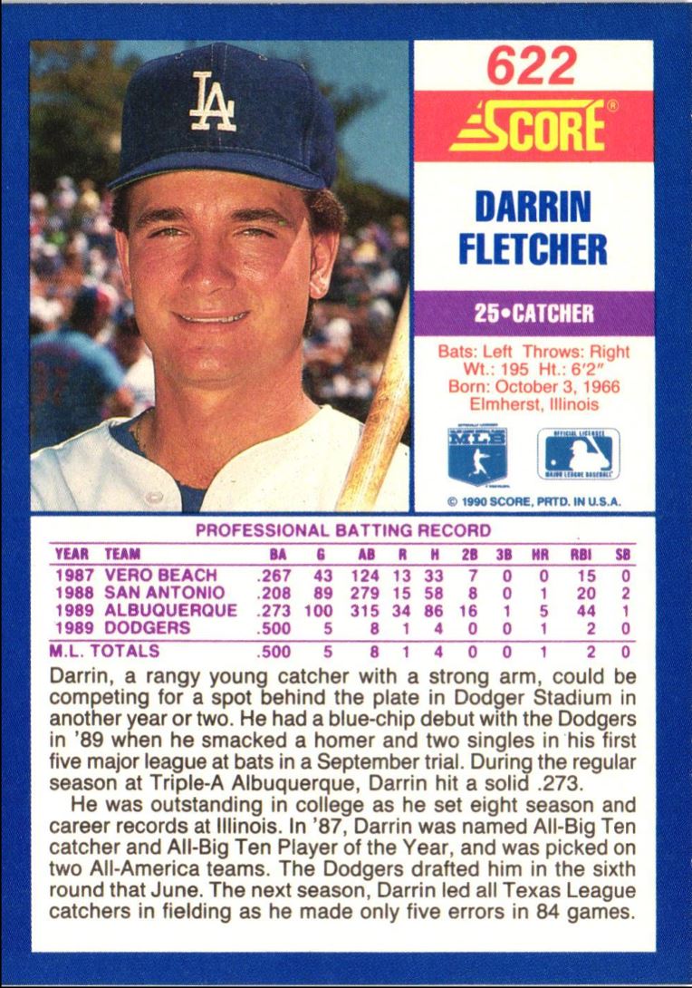 1990 Score Darrin Fletcher