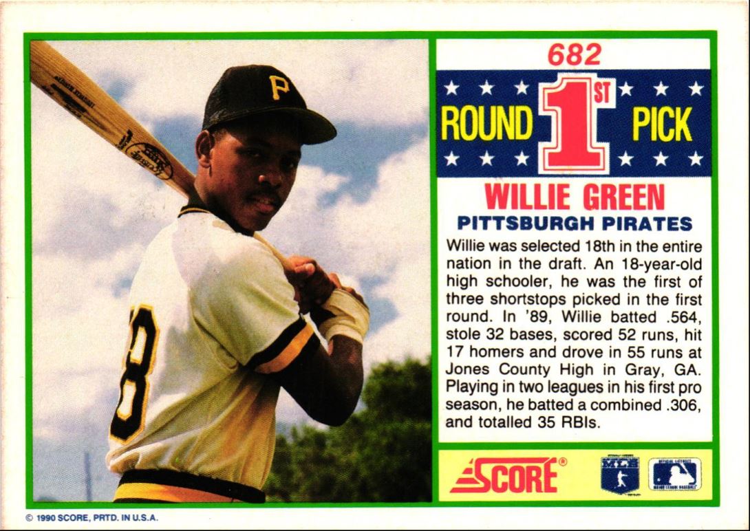 1990 Score Willie Greene