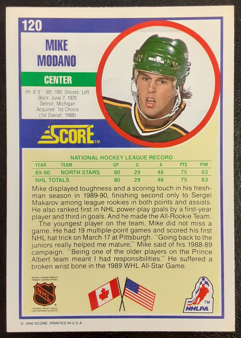 1990 Score American Mike Modano