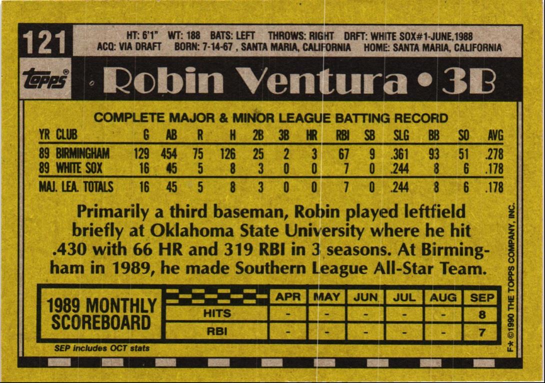 1990 Topps Robin Ventura