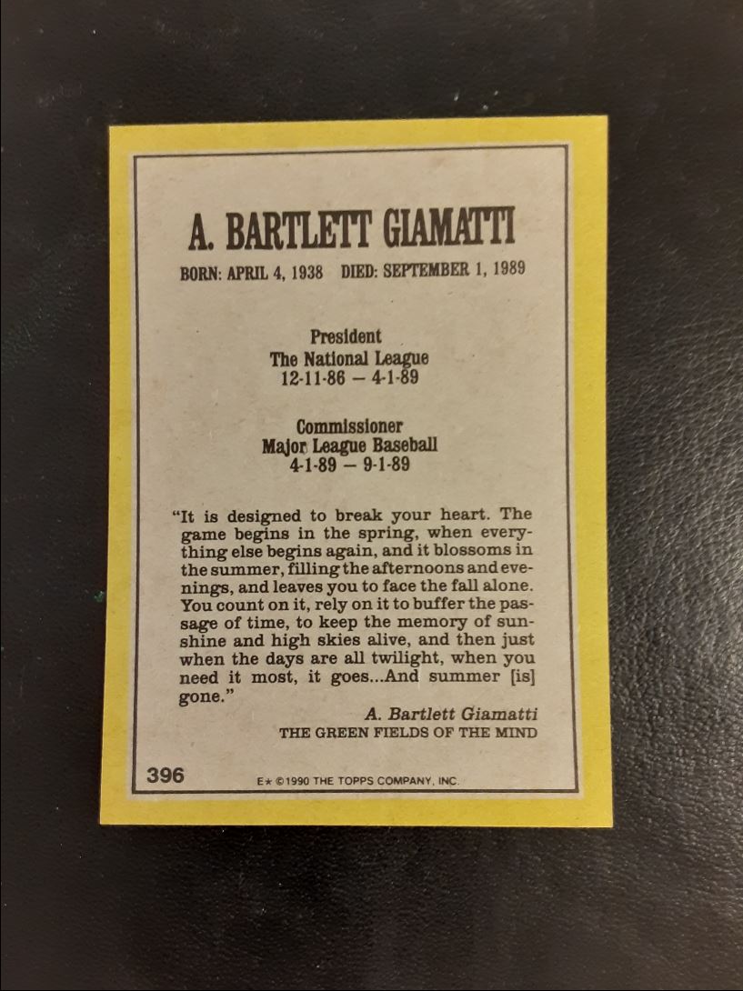 1990 Topps Bart Giamatti