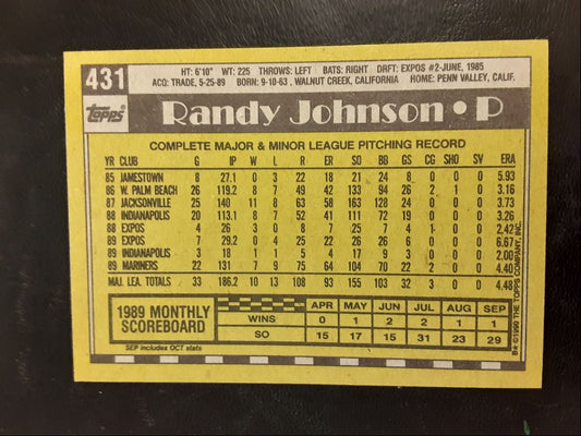 1990 Topps Randy Johnson