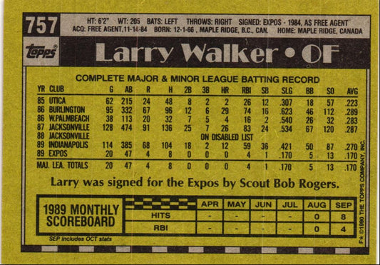 1990 Topps Larry Walker