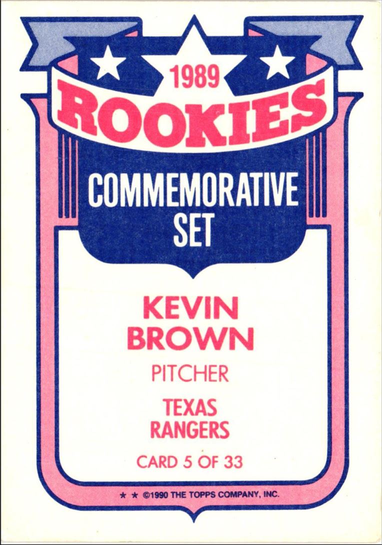 1990 Topps Glossy Rookies Kevin Brown