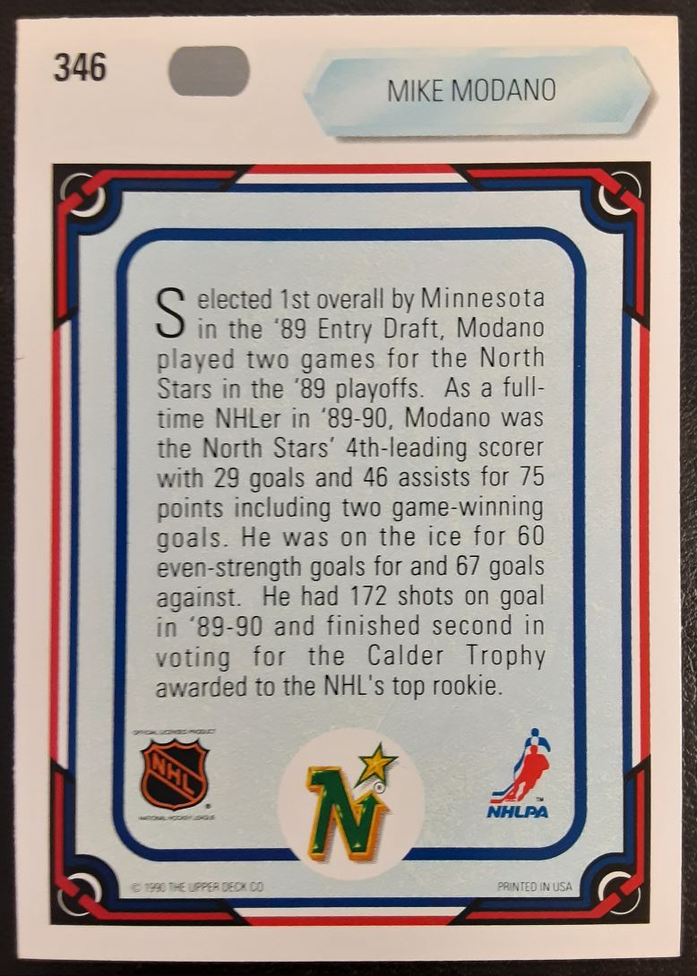 1990 Upper Deck Mike Modano