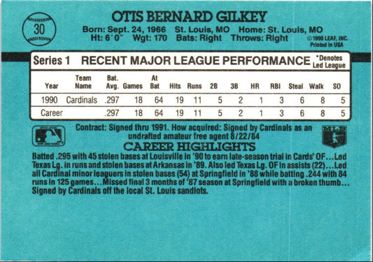 1991 Donruss Bernard Gilkey