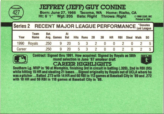 1991 Donruss Jeff Conine