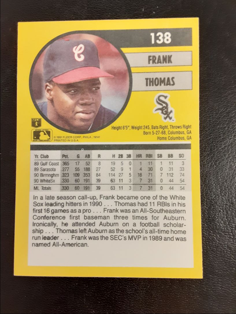 1991 Fleer Frank Thomas