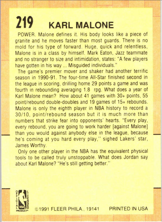 1991 Fleer Karl Malone