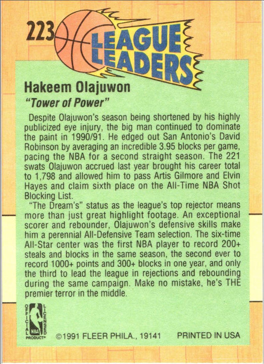 1991 Fleer Hakeem Olajuwon