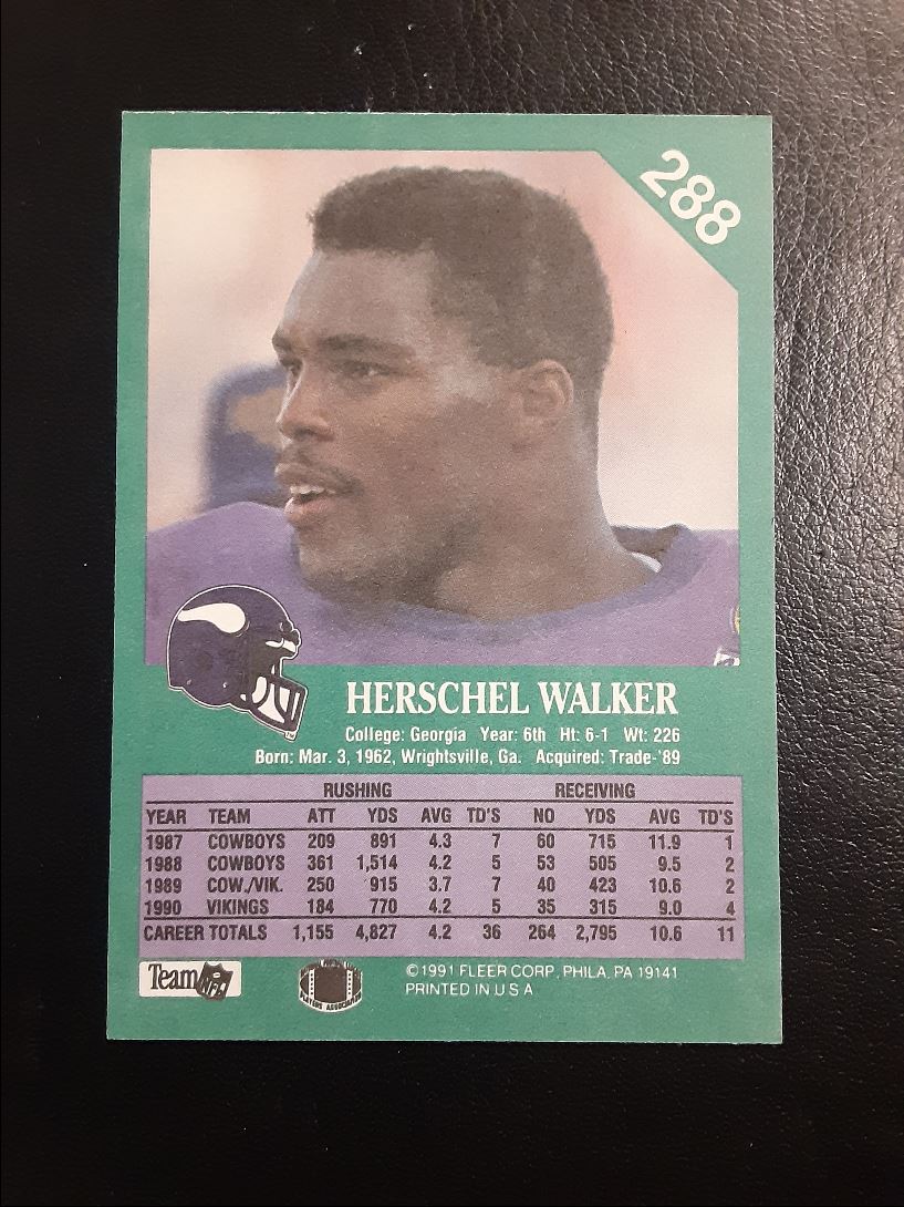 1991 Fleer Herschel Walker