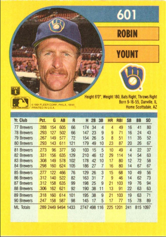 1991 Fleer Robin Yount