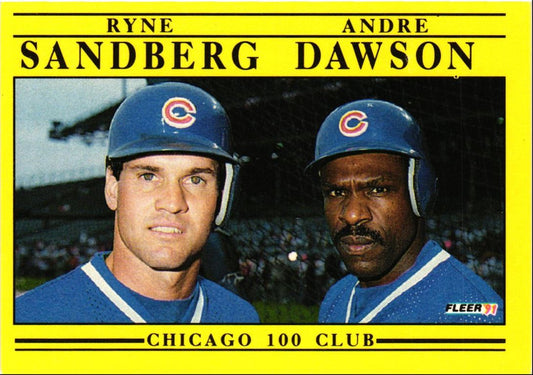 1991 Fleer Ryne Sandberg/Andre Dawson