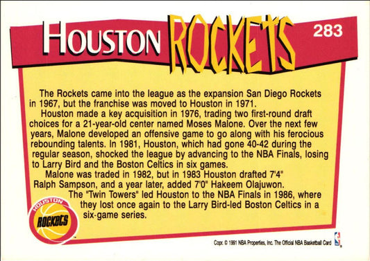 1991 Hoops Houston Rockets