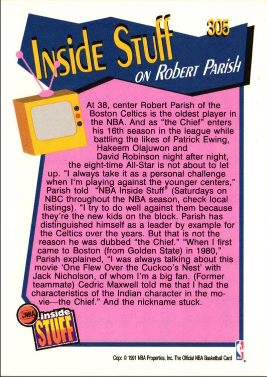 1991 Hoops Inside Stuff Robert Parish