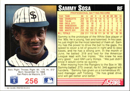 1991 Score Sammy Sosa
