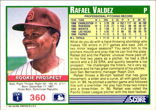1991 Score Rafael Valdez