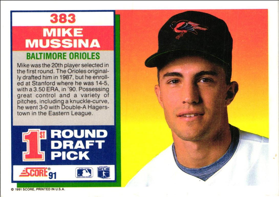 1991 Score Mike Mussina