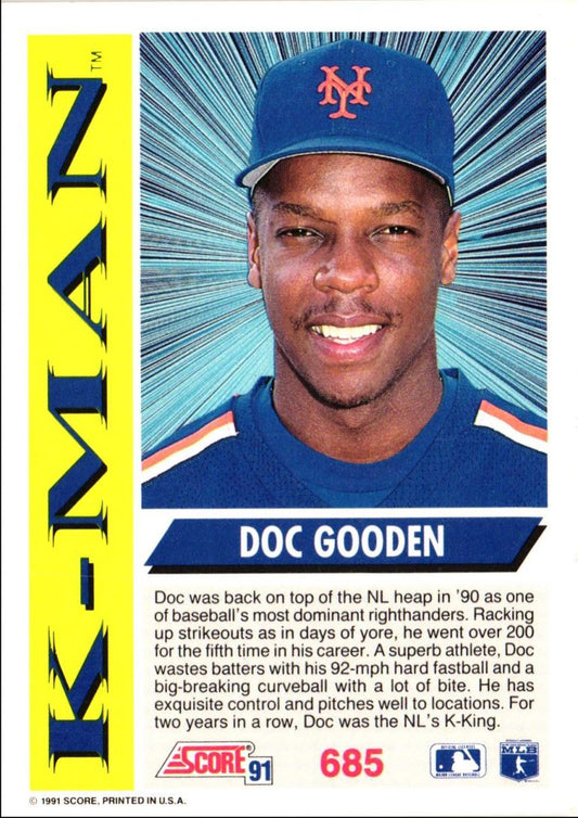 1991 Score Doc Gooden