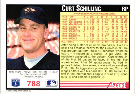 1991 Score Curt Schilling