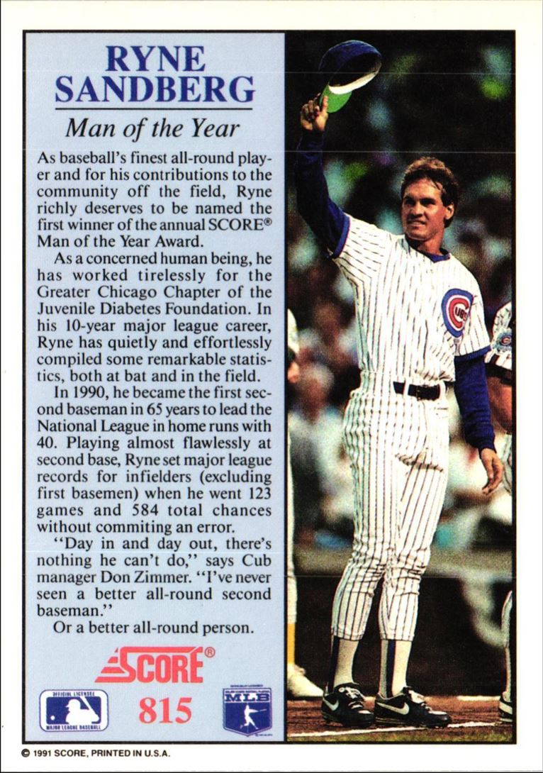 1991 Score Ryne Sandberg