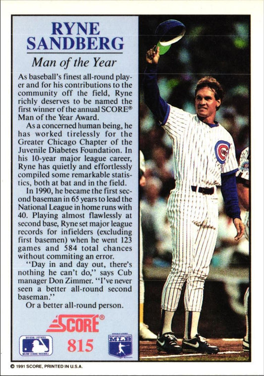 1991 Score Ryne Sandberg
