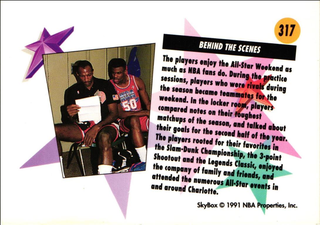 1991 SkyBox All-Star Weekend Fleer Clyde Drexler Career Highlights Behind the Scenes