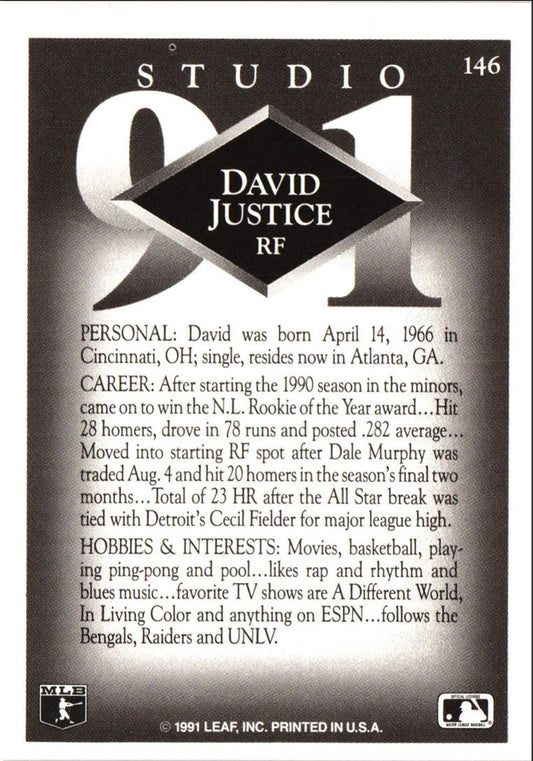 1991 Studio David Justice