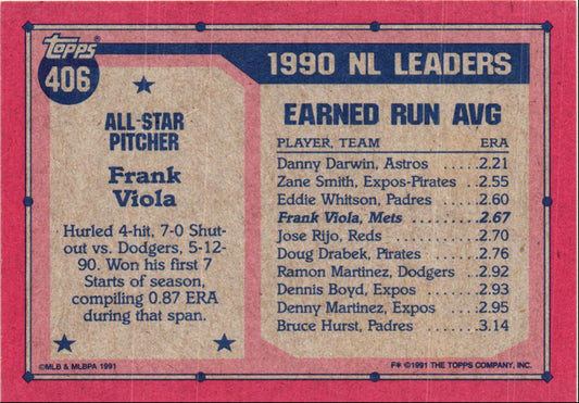 1991 Topps Frank Viola