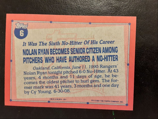 1991 Topps Nolan Ryan