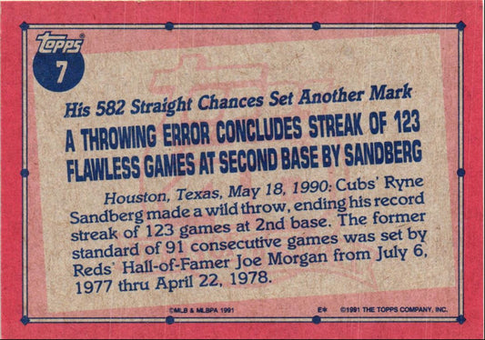 1991 Topps Ryne Sandberg