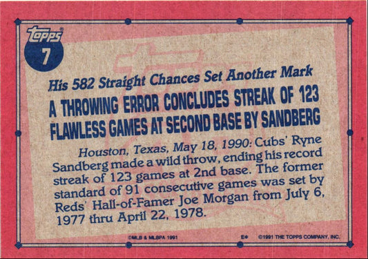 1991 Topps Ryne Sandberg