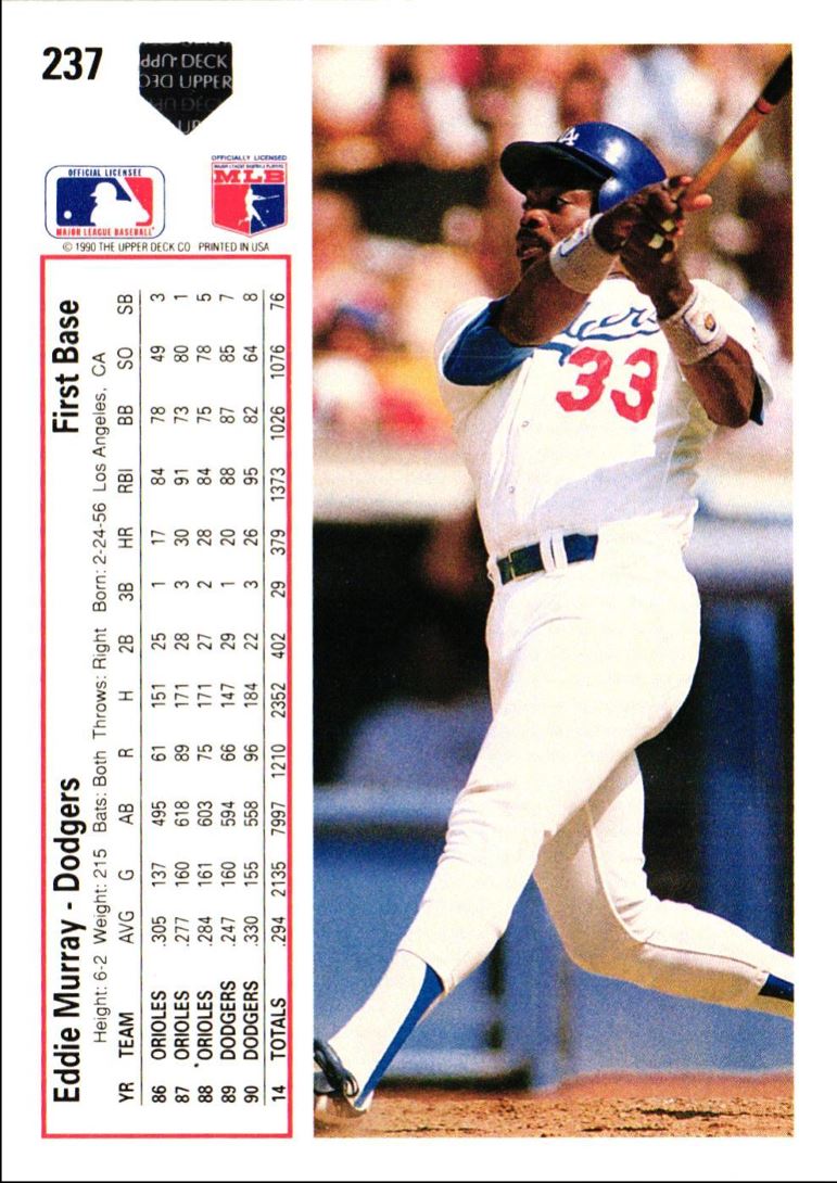 1991 Upper Deck Eddie Murray