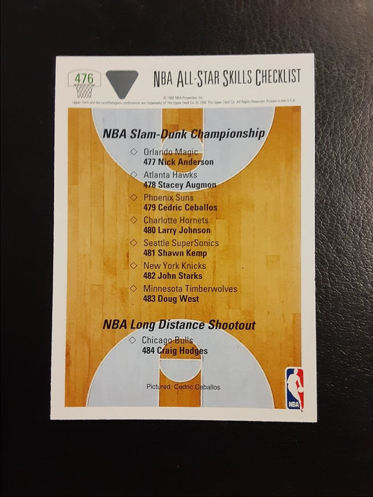 1991 Upper Deck NBA All-Star Skills Checklist NAS