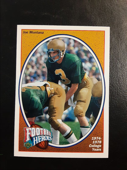 1991 Upper Deck Football Heroes Joe Montana Joe Montana