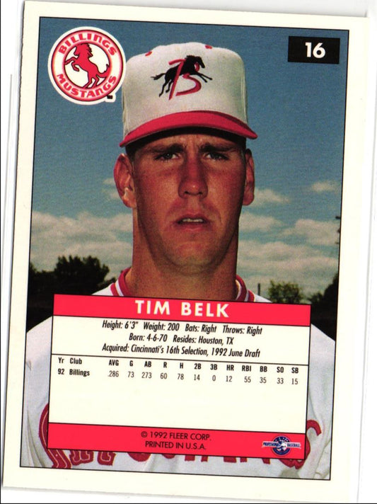 1992 Fleer Excel Tim Belk