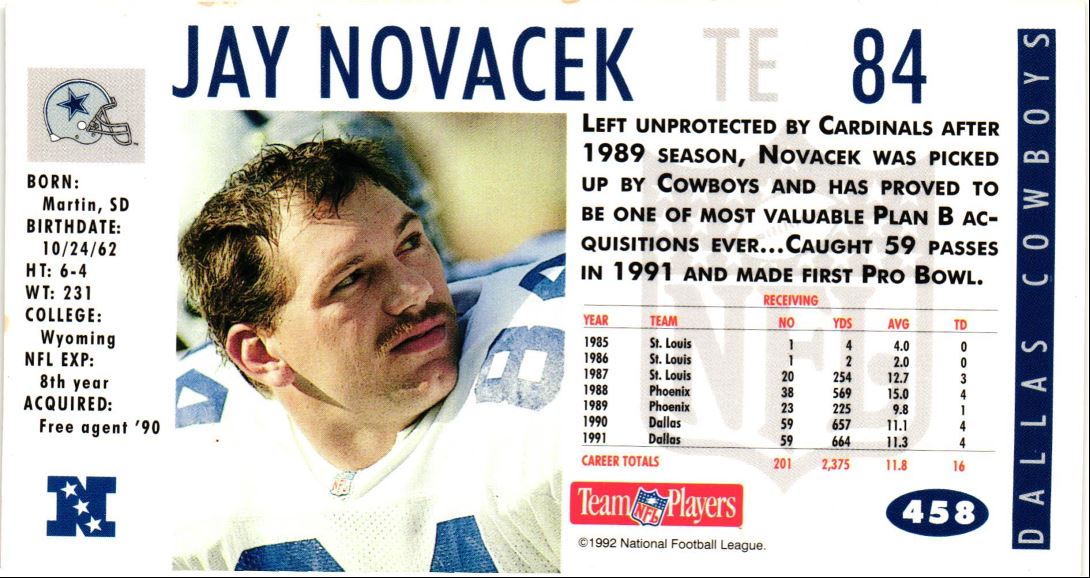 1992 GameDay Jay Novacek