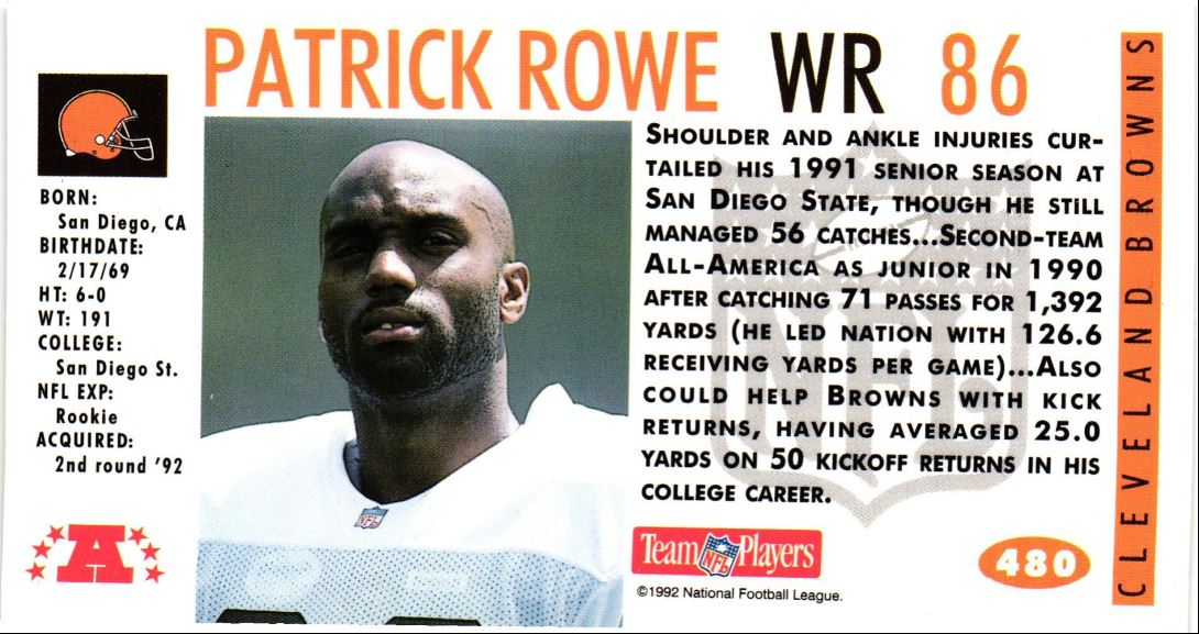 1992 GameDay Patrick Rowe