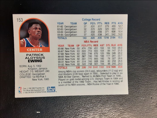 1992 Hoops Patrick Ewing