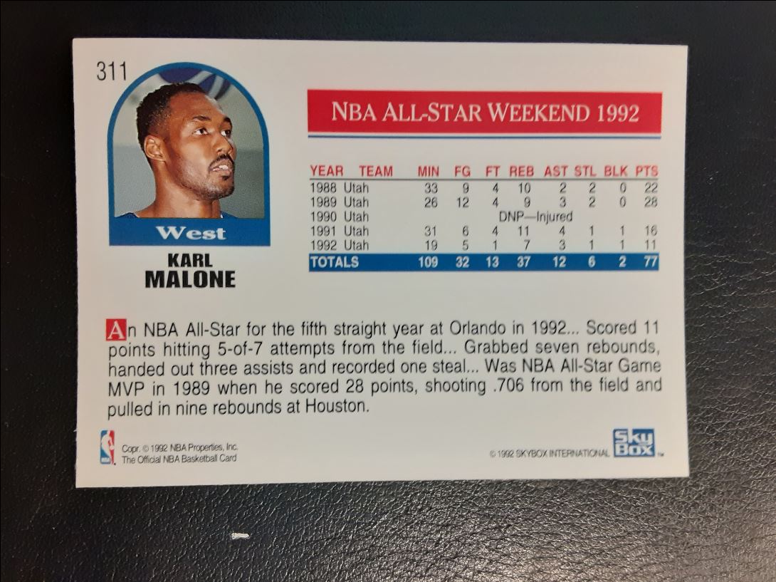 1992 Hoops Karl Malone