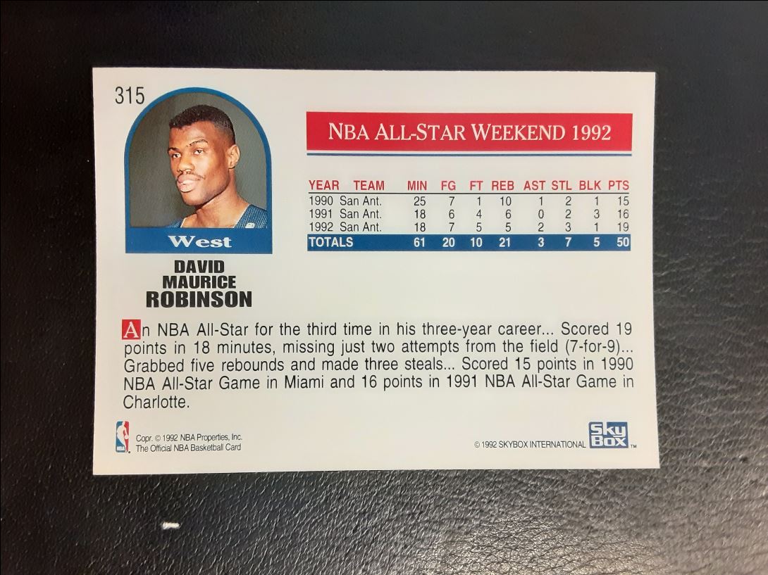 1992 Hoops David Robinson