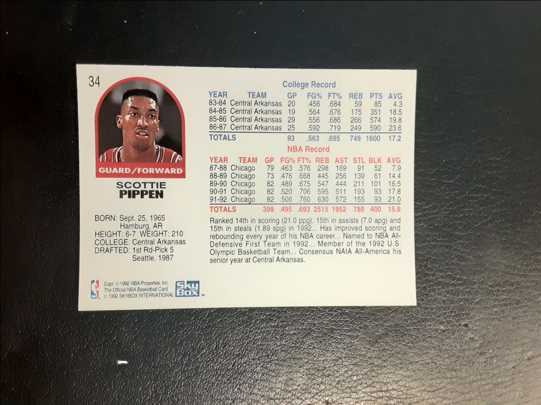 1992 Hoops Scottie Pippen