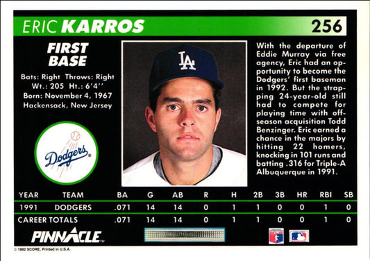 1992 Pinnacle Eric Karros