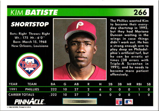 1992 Pinnacle Kim Batiste