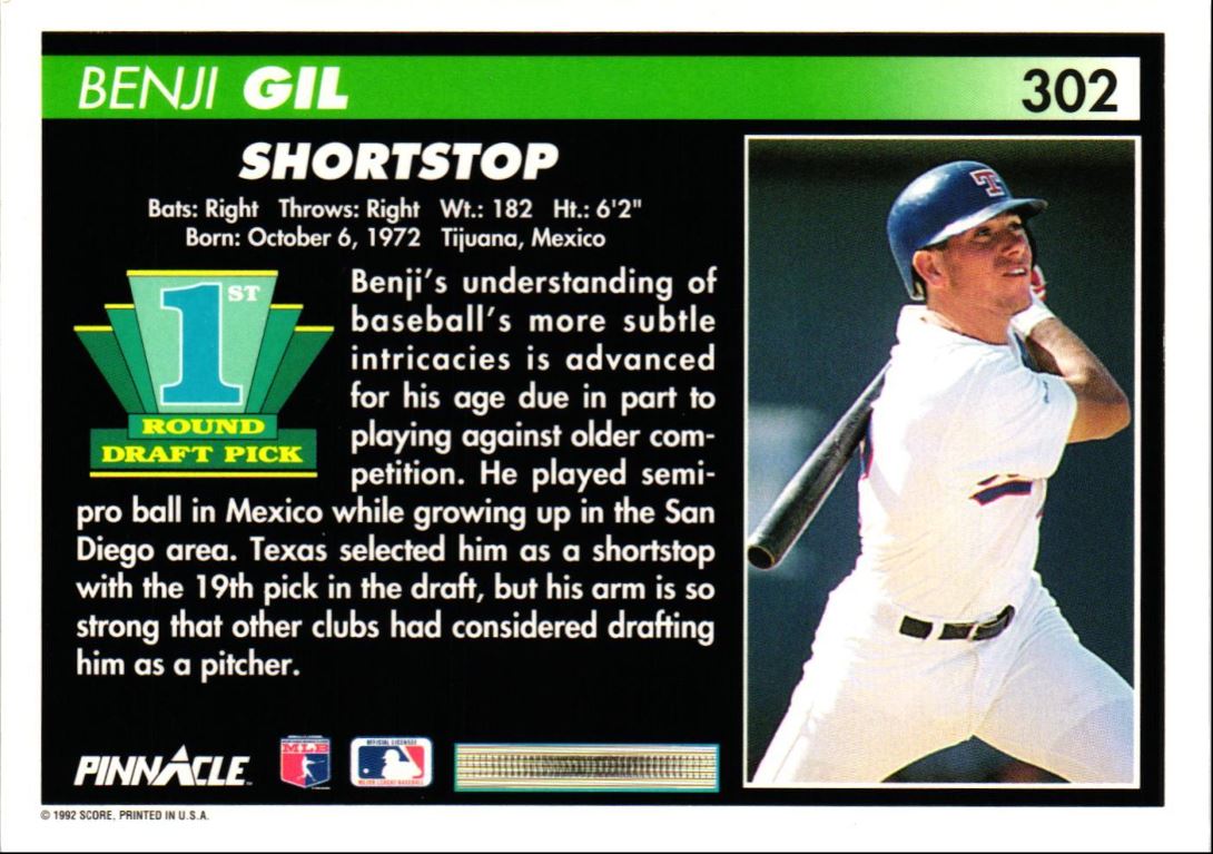 1992 Pinnacle Benji Gil